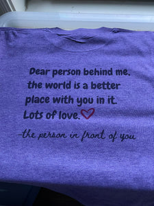 World is better with you in it t-shirt